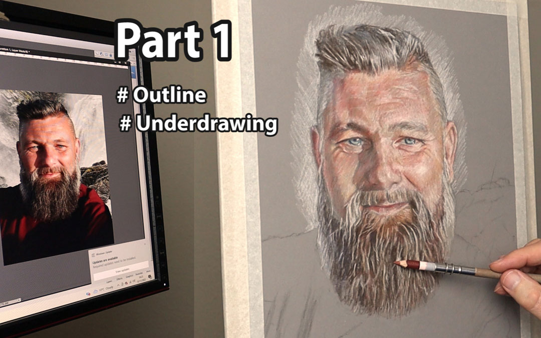 Free Pastel Pencil tutorial… Freehand Outline & Under-drawing