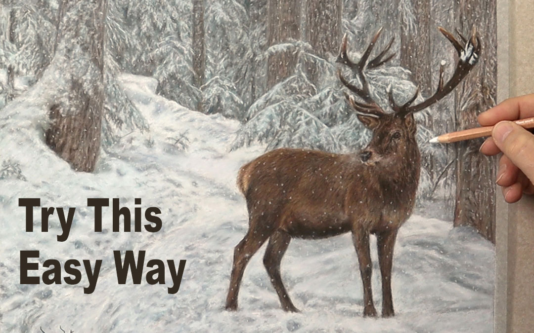 Stag pastel Painting Part 2… Free Art Tutorial.