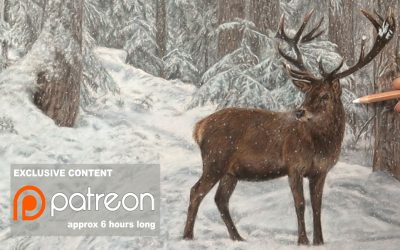 Create this wonderful Stag in Pastels… Patreon Tutorials