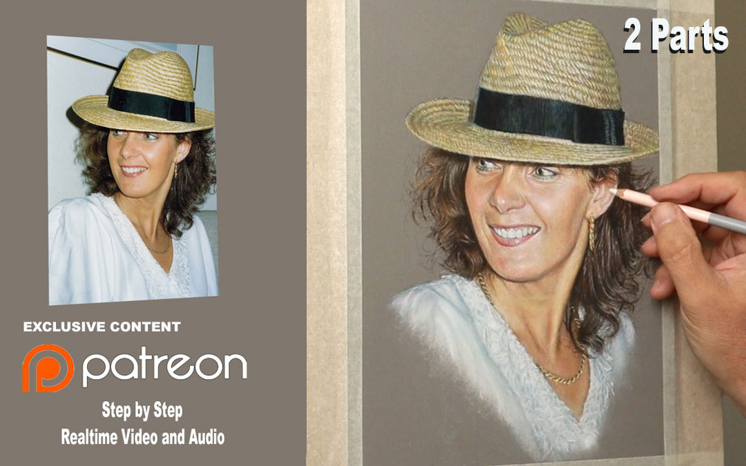 Full Pastel Portrait all in real-time… Patreon Tutorials